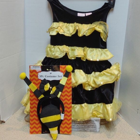 👌 5T Bumble Bee Costume Dress - Picture 1 of 10